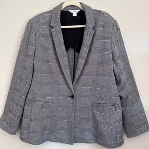 Old Navy Womens Plaid Blazer Jacket Size XL Career Business Professional Office